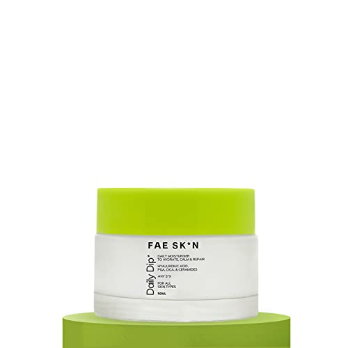 FAE Beauty Daily Dip | Lightweight, Non Sticky Moisturizer | With Hyaluronic Acid, Cica & Ceramides | Increases hydration by up to 40% | For Normal, Dry, Sensitive, Combination, Oily & Acne-prone skin- 50ml