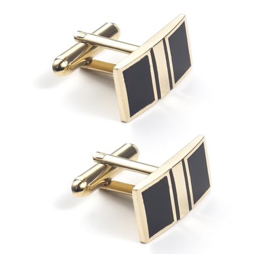 Gemelos clásicos rectangulares para camisa y esmoquin miniatura 3