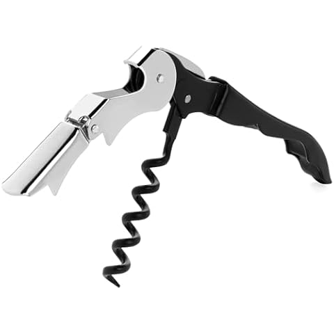 KORCCI Wine Opener, Professional Waiter Corkscrews with Foil Cutter and Bottle Opener, Cap Remover - Manual Wine Key for Servers, Waiters, Bartenders and Home Use Cover