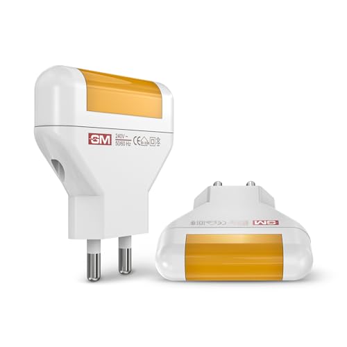 GM 3036 Focus LED Night Lamp – 0.5 W Plug‑in Soft-Glow Energy-Saving Light for Bedroom, Kids’ Room, Hallway; Long-Life LED (10 000 h) - Pack of 1