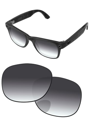 Image of Replacement Lenses for Ray-Ban Meta Wayfarer RW4008 & RW4012 53mm AI Glasses - Photochromic, Anti Blue Light Lens