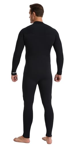 Image of Mens 5mm Full Wetsuit Ultra-Stretch Neoprene Surfing Diving Suit | GBS Seams Thermal Full Wetsuits for Men, Neoprene Front Zipper for Surfing, Swimming, Diving, Snorkeling