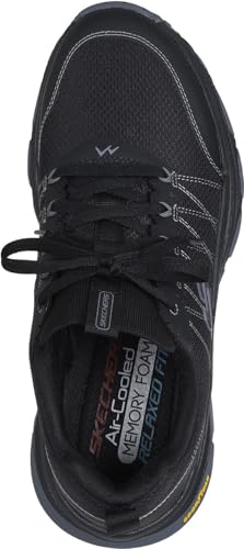 Skechers - Mens Relaxed Fit: D'Lux Trekker - Toughtwill Sneakers, Color Black/Charcoal, Size: 8.5 M US2