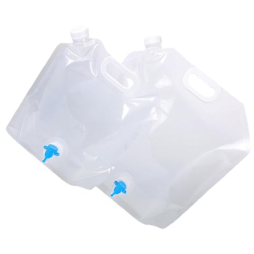 Abaodam 2Pcs Camping Water Containers Convenient Portable Water Bags Durable Pe Material for Outdoor Hydration Emergency Water Storage