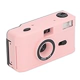 Filmkamera 35 Mm, Wiederverwendbare Filmkamera mit Blitz, Retro Filmkamera Unterstützt 135 oder 35 Mm Schwarzweiß oder Farbfilm, 28 Mm F/8 Objektiv, 1/120 S Verschlusszeit (PINK)