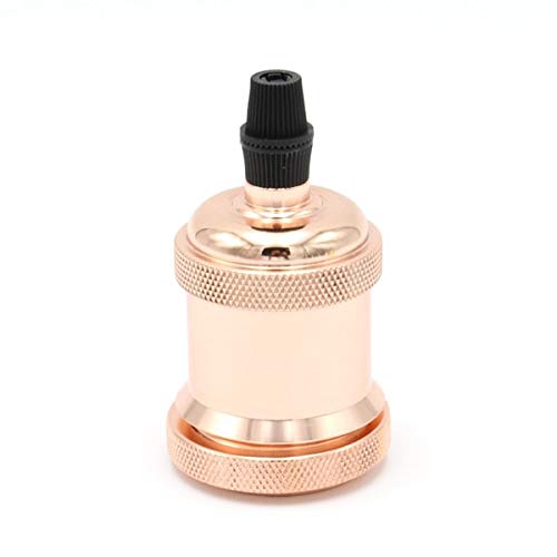 Kamas 2Pieces E27 Vintage Lamp Holder Retro Pendant Light Fittings Bulb Light Socket with Cord Grip - (Color: rose gold, Base Type: E27)
