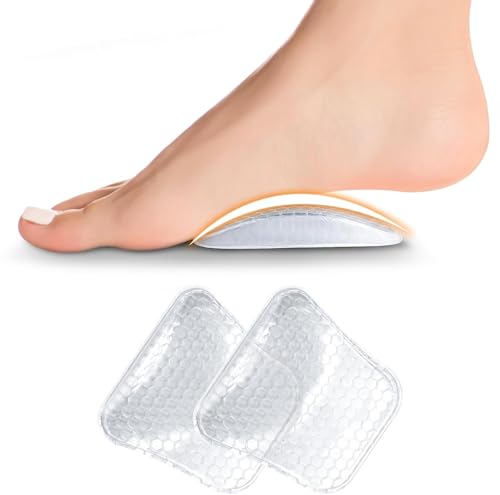 Image of Inralimot Arch Support Inserts Women for Flat Feet, Gel Arch Inserts for Plantar Fasciitis Relief, Non-Slip Arch Support Pads, Two-Option of Different Heights (High-Clear)