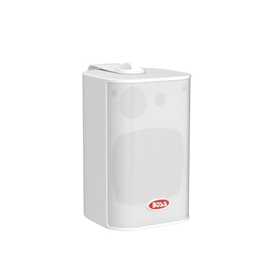 BOSS Audio Systems MR4.3W Speakers 200 Watts, 4", 3-Way, In Door/Out Door, White