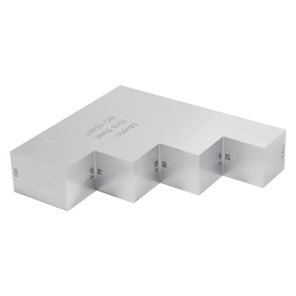 YUSHI Tipsy Step Calibration Block 1018 Steel (25.0, 50.0, 75.0,100.0mm &37.5, 62.5, 87.5,112.5mm)