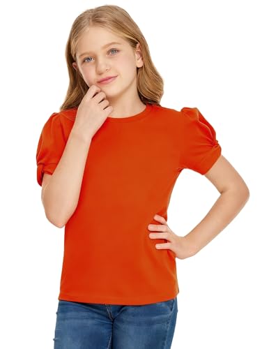 Image of Arshiner Girls T Shirts Twist Short Sleeve Summer Shirts Fashion Crewneck Tops Tee Blouse