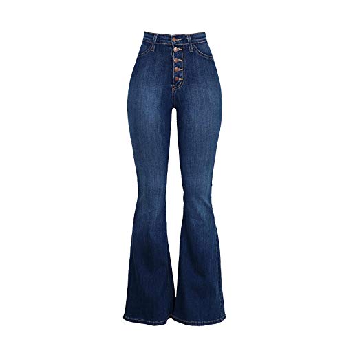 Uillui Bell Bottom Jeans Pants Curvy Women Stretchy Tummy Control Flare Jeans High Waist Wide Leg Skinny Bootcut Denim Jeans - Main Image