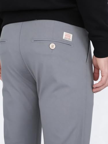 Image of Urbano Fashion Men's Straight Fit Mid Rise Cotton Casual Chinos Trousers Stretch