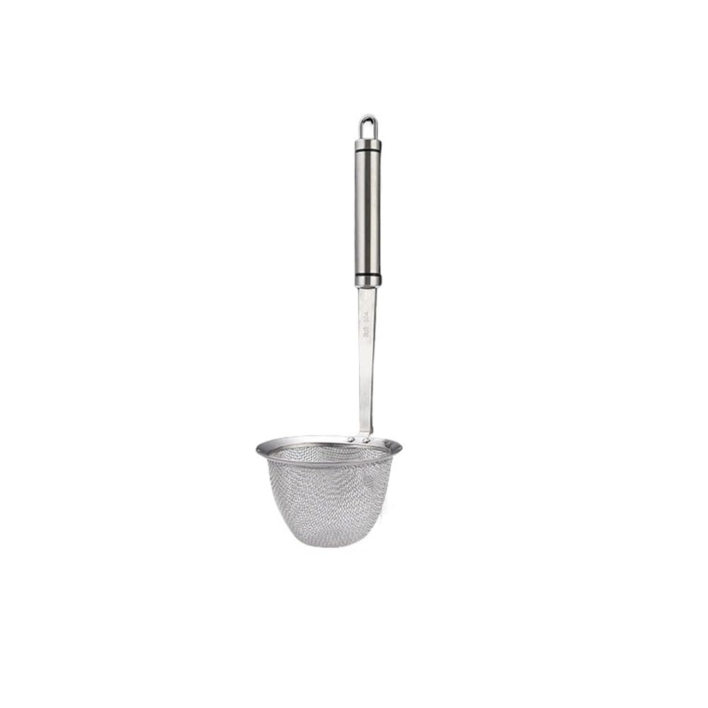 Cesta de freidora Cesta coladora Colgante de Acero Inoxidable con Mango Largo, colador de Fideos for ollas Calientes, Filtro de Aceite, Cuchara, Utensilios de Cocina(Medio)