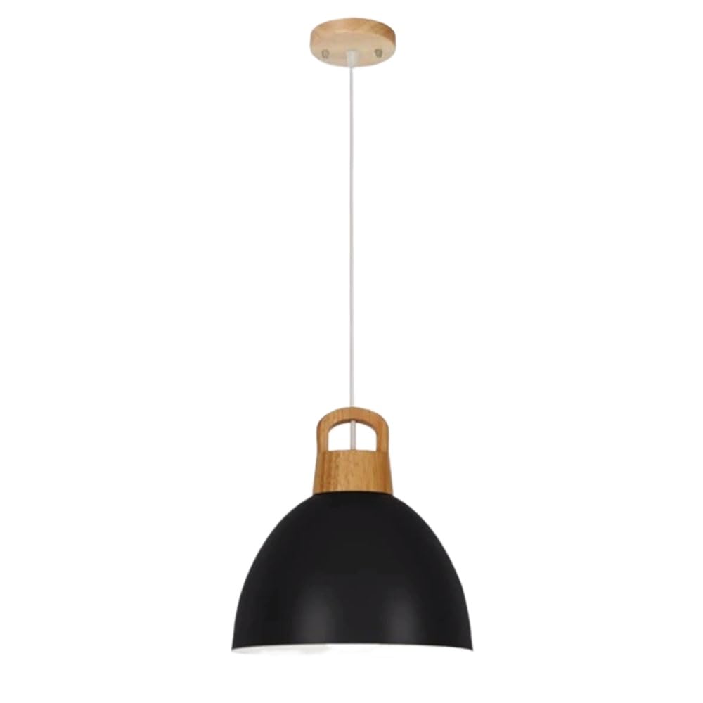 SYAXVOM Adjustable Pendant Lamp E26/E27 Ceiling Light Fixture with Colorful Green Lampshade - Retro Chandelier for Living Room, Bedroom, Dining, and Office(Dark)