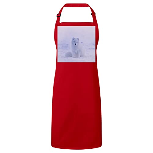 Tablier cuisine renard polaire blanc neige cadeau idéal kawai