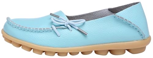 Image of Women's Leather Slipper Loafers Flat Shoes Slip-Ons