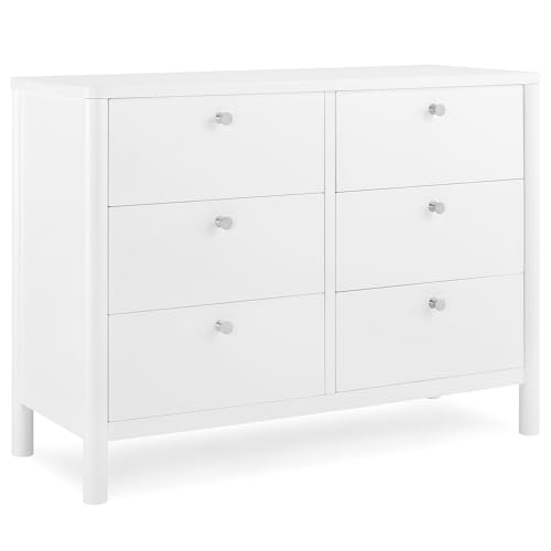Delta Children Brooks 6 Drawer Dresser with Interlocking Drawers (Includes 3 Sets of Knobs –...