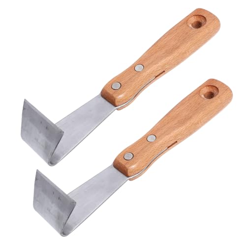 NULYLU 2pcs Bark Cutting Tools for Gardening Manual Fruit Tree Bark Strippers Garden Bark Scraping Gadgets Silver Debarking Cutters for Tree Maintenance and Care