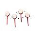BESPORTBLE 2pcs Sheepskin Rattle Drum with Red Wooden Handle Early Educational Musical Instruments for Drum for Developing Coordination and Listening Skills