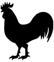 Pack of 3 Rooster Style 2 Stencils, 16x20, 11x14 and 8x10 Made from 4 Ply Matboard