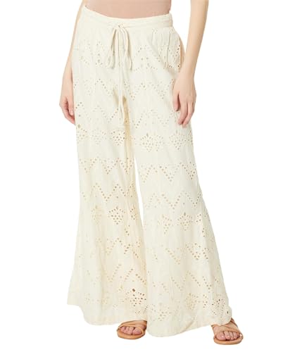 Free People Women's Emma Embroidered Pant, Tea