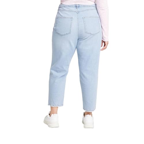 Wild Fable Women's Super-High Rise Distressed Mom Taper Jeans -2