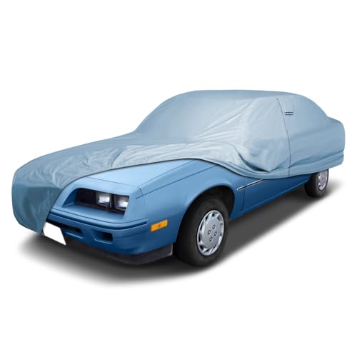 Image of Car Cover Waterproof All Weather for 1983-1987 Pontiac Sunbird | Heavy Duty Custom Fit Hail UV Sun Rain Snow Dust Protection Covers for Automobiles Outdoor Indoor Full Exterior (Sky Gray)