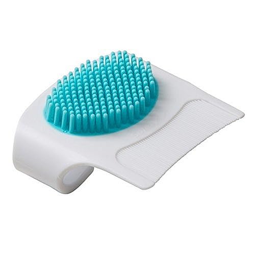 Image of Safety 1st Cradle Cap Brush and Comb , White/Blue