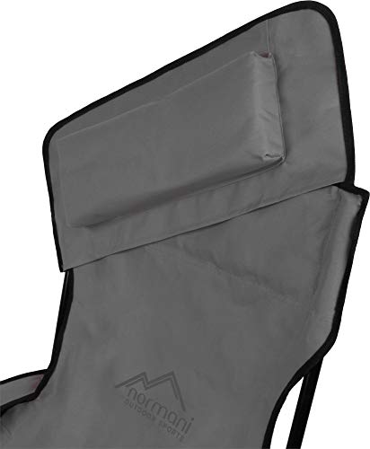 normani Very stable folding chair, camping chair, fishing chair with drink holder, removable padding, carry bag, up to 150 kg - Image 4