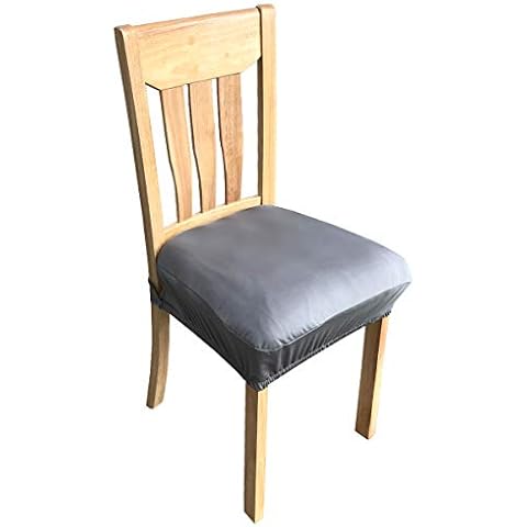 MOCAA Chair Seat Covers Pack of 2 ,Removable Stretch Dining Chair Protector Cover Slipcover (Grey) Cover