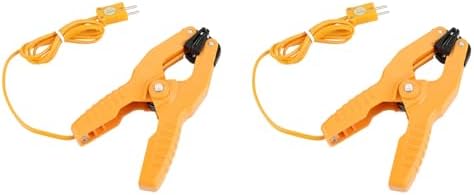 Garosa HT-05 K Type Thermocouple Sensor for Industrial Temperature Measurement, Temperature Pipe Clamp Sensor with Yellow 2 Pack, -40 to 200°C Range Industrial Pipe Clamp Thermocouple