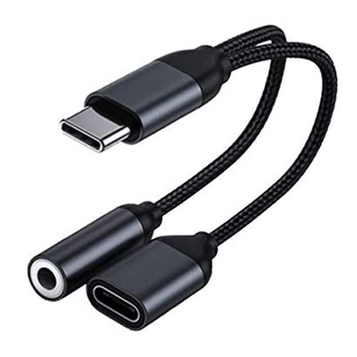 Ulyris Type C �C���z�� �ϊ��P�[�u�� 3.5mm [�[�d���Ȃ��特�y��������] 10cm �}�C�N�t���C���z���Ή� 2in1 Type C to 3.5MM �C���z�� �ϊ��A�_�v�^ (�u���b�N)