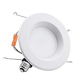 TORCHSTAR Wet Location 5/6 inch Dimmable Recessed LED Downlight, 17W (120W Equivalent), High CRI, ENERGY STAR, 5000K Daylight, 1200lm, LED Retrofit Lighting Fixture, 5 YEARS WARRANTY