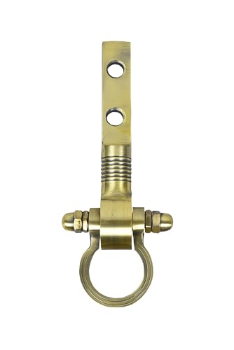 Image of 450 Kg Capacity 8.5 Inch Antique Brass Finish Heavy Duty Hooks for Hanging Bearing Kada for Patio Jhula Hanging Hooks for Swing Hammock Zhula Accessories Set