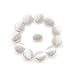 ButtonMode Silk Satin Bridal Trim Buttons for Wedding Dress, Fabric Covered with Canvas Shank Back Handmade Includes 1-Dozen Buttons Measuring 11mm (7/16 Inch or 18L), Slightly Off White, 12-Buttons