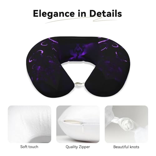 Almohada de viaje de espuma viscoelástica negra miniatura 4