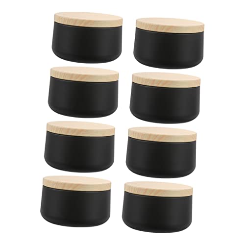 HOODANCOS 8pcs Candle Jars Lids Airtight Tinplate Containers for Candle Decor and Event Decorations Storage Tins