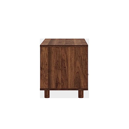 Image of Wakefit TV Unit | 1 Year Warranty | TV Stand Table, TV Unit for Living Room, TV Cabinet, Cabinet Engineered Wood with 2 Drawers & 2 Shelves (Allie, Columbian Walnut & Pumic Grey)