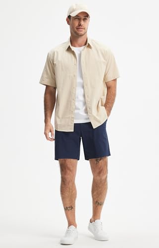 Image of Libin Men's Golf Shorts 7 inch /9 inch Casual Flat Front Hybrid Dress Shorts