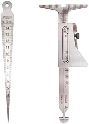 Weld Gauge Set Hi-Lo Welding Gauge and 1/32-5/8 Inch 1-15mm Taper Gauge Stainless Steel Imperial Metric Measurement Welding Gauge