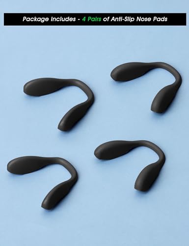 Image of Acefrog Upgraded 4 Pieces Nose Pads for Oakley Split Shot OO9416, Crossrange OO9371, Targetline OO9397 OO9398 Sunglasses, Push-in Nose Piece Replacement, Anti-Slip Nose Pad, Black