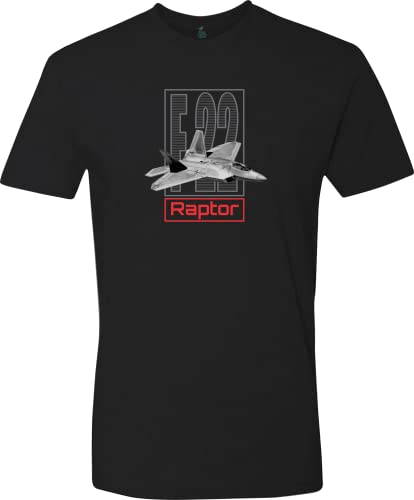 The F-22 Raptor, military jet, t-shirt Black. Our patriotic military jet tees for veterans, retired and active pilots feature bold designs that honor your service. (XL, black)