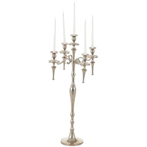 Deco 79 Aluminum Handmade Tapered 5 Plate Candelabra Cover