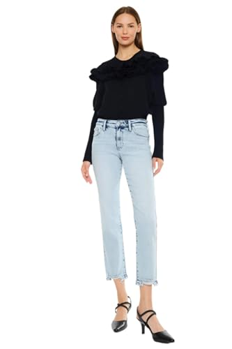 SALT TREE Kancan - Mid Rise Crop Straight Jean - Essential, KC20063M