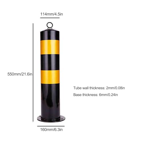 Cône de sécurité, bornes de sécurité réfléchissantes, poteaux de signalisation de 55 cm avec boulons d'ancrage, barrières de stationnement, Lot de 6 bornes Blanches