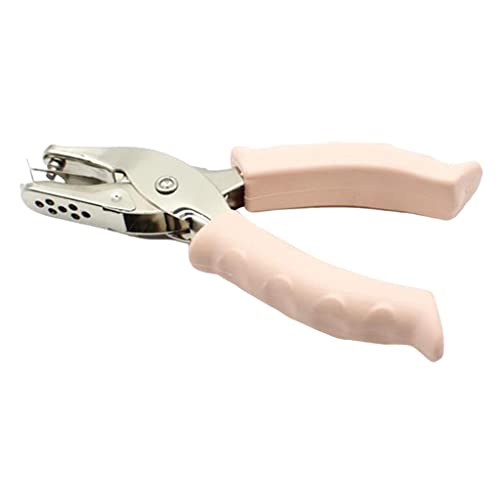Image of Hole Paper Punch Perforator Metal Hand Held Paper Puncher Light Pink 3mm | 1 Piece Single Hole Punch