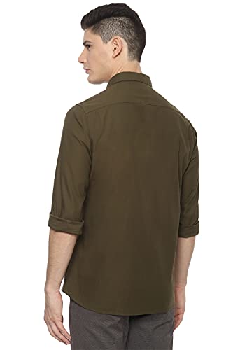 Image of Van Heusen Men's Cotton Slim Fit Solid Casual Shirt