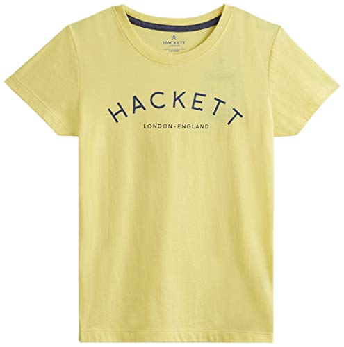 Hackett Logo tee B Camiseta, Amarillo (Yellow 043), 122/128 cm para Niños