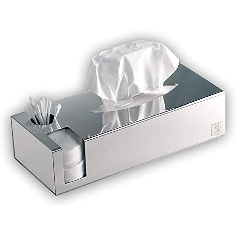 Soporte de hisopos de algodón y pañuelos de acero inoxidable Pajoma combibox Cover