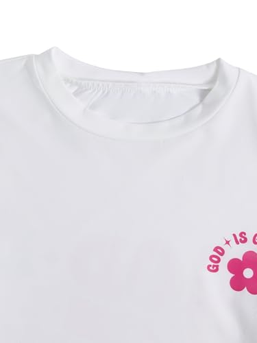 Verdusa Girl's Coquette Bow Top Round Neck Short Sleeve Cute Graphic Tees3